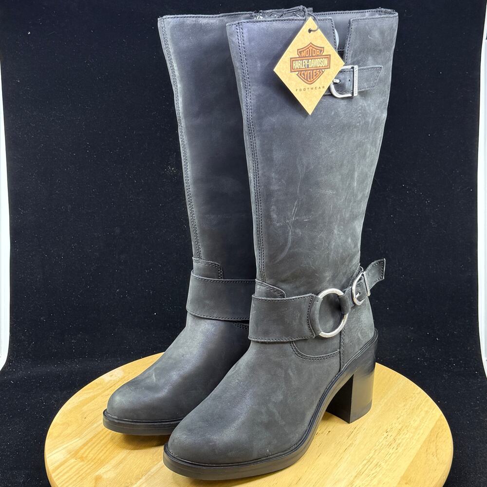 Harley-Davidson Women's Lavina 12-Inch Black Fashion Riding Boots D65006 Size 9M